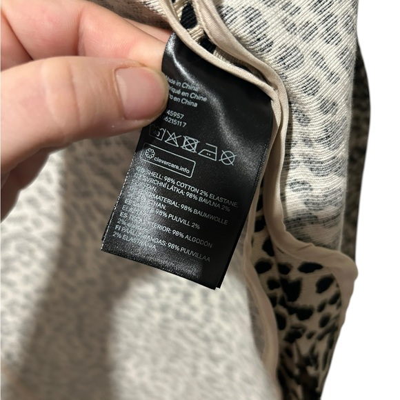 H&M leopard print open front jacket with 3/4 sleeves | SZ 8 med - Picture 6 of 8